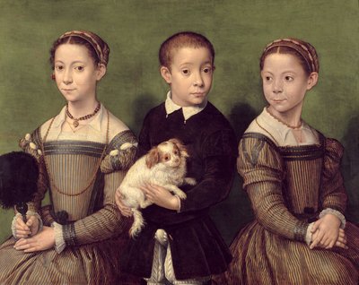 Dos hermanas y un hermano del artista de Sofonisba Anguissola